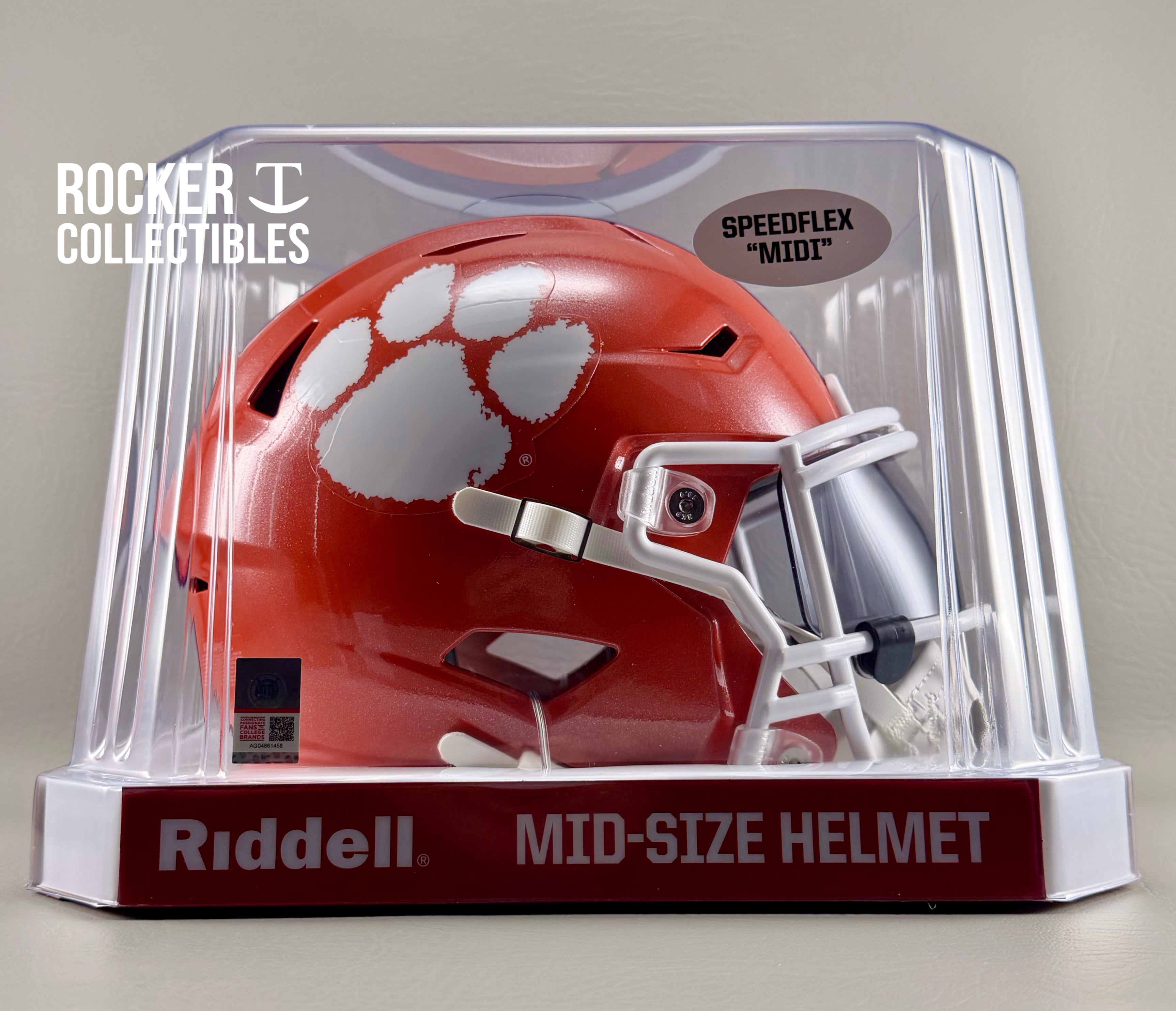 clemson football helmets Tigers Riddell SpeedFlex Mid-Size Midi Helmet Googan Squad Green Series Brand_Goalrilla Official team colors and Model:VERSA 2-in-1 Fly & Spinning Rod