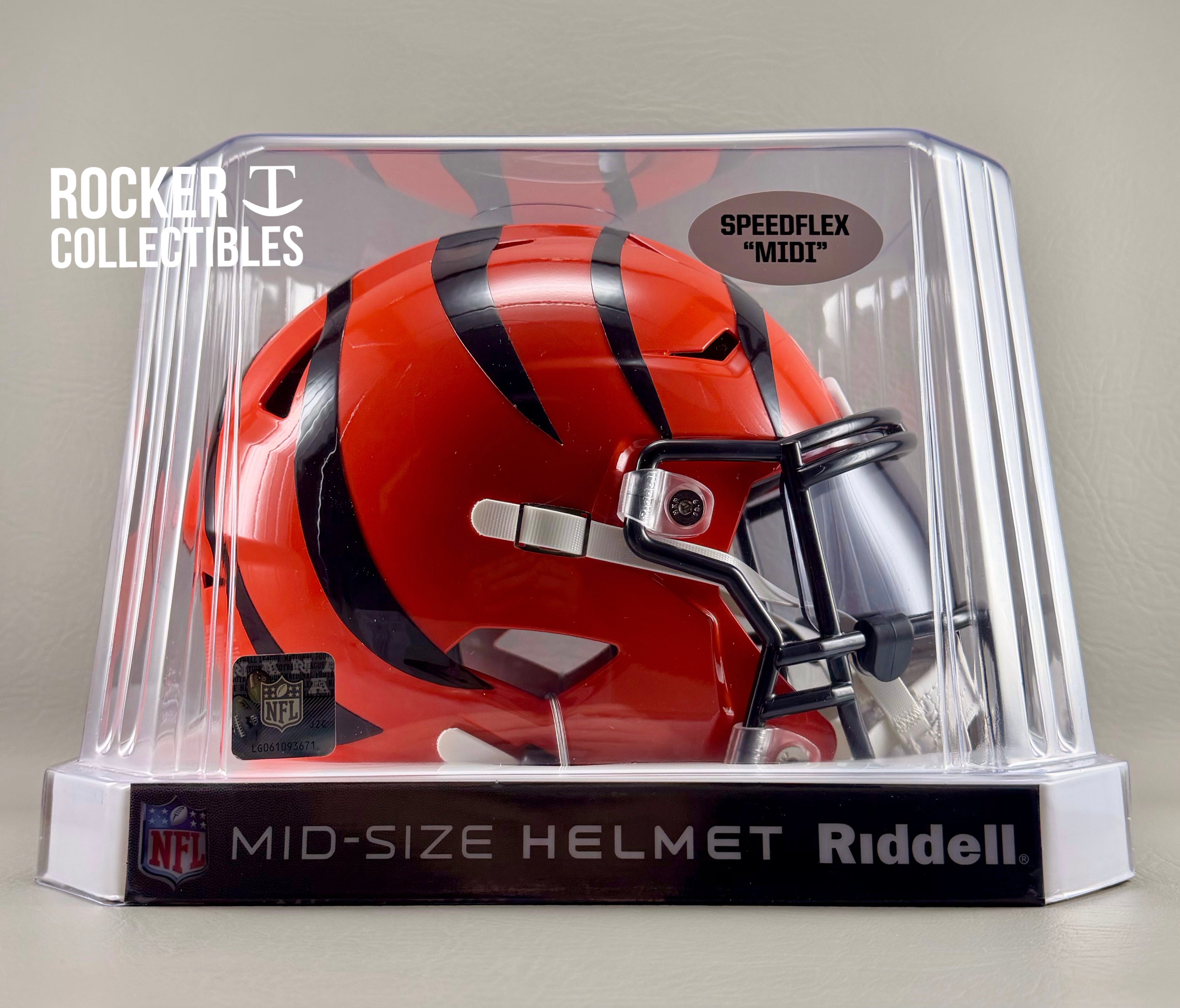 cincinnati bengals motorcycle helmet Riddell Pocket Pro Speed Style and Salute to Service back bumper decals Cincinnati Bengals Riddell Speed Flex