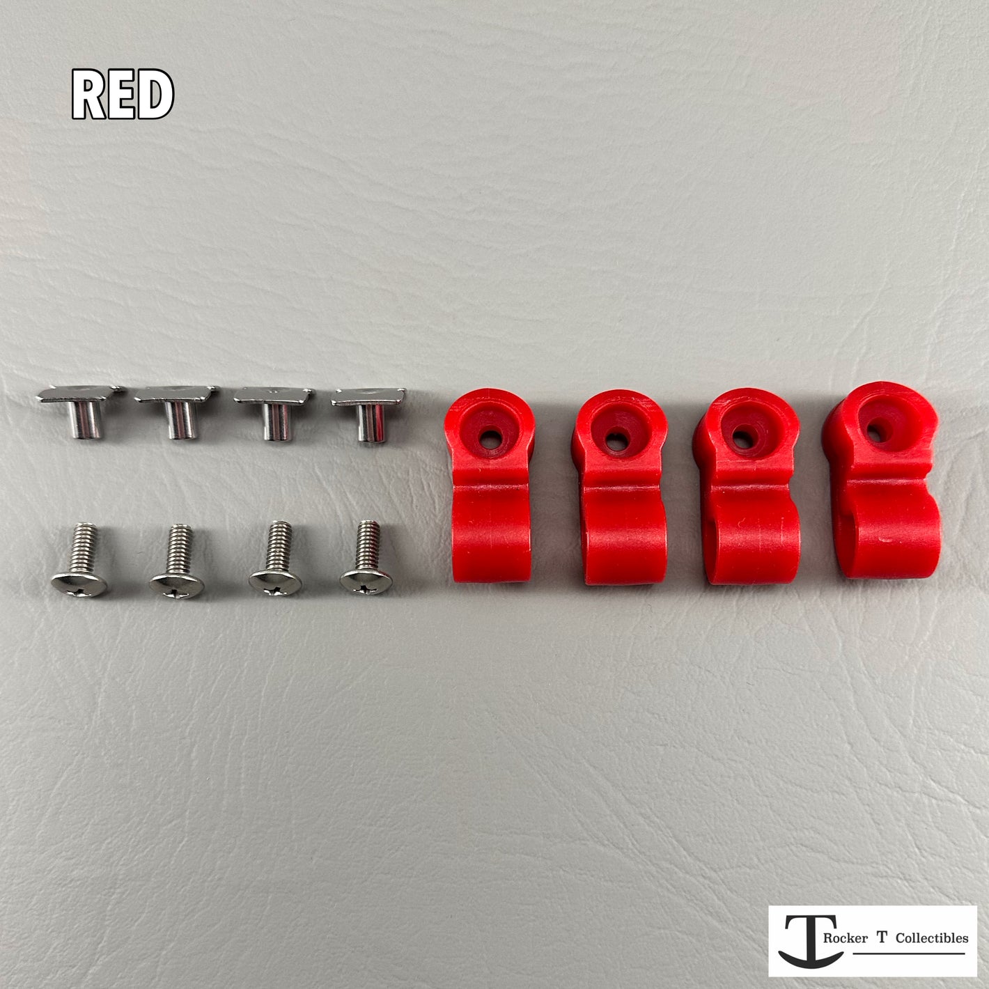 Throwback Full Size Helmet Red Facemask Clips - Vintage