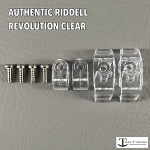Authentic Riddell Revolution Clear Acrylic Mini Helmet Facemask Clips