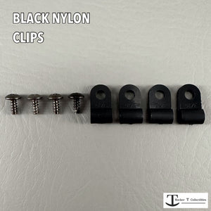 Black Nylon Mini Helmet Facemask Clips