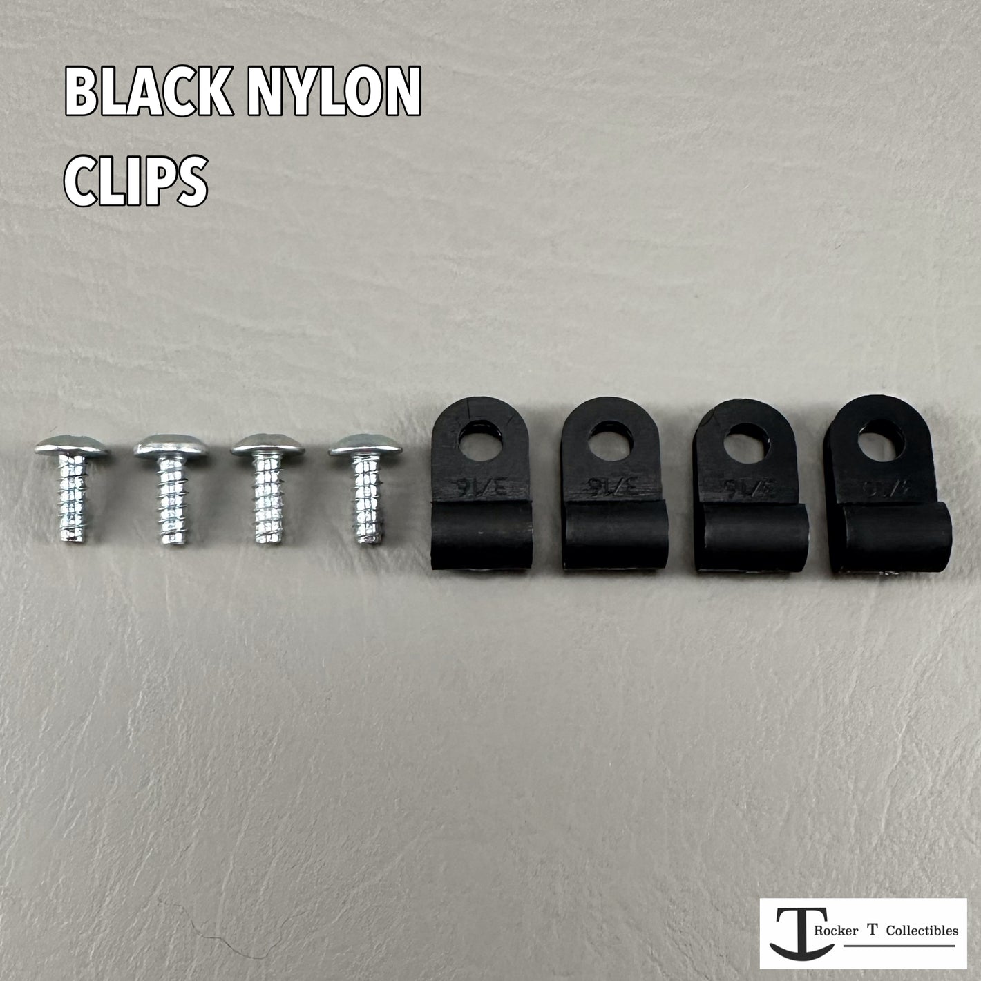Black Nylon Mini Helmet Facemask Clips