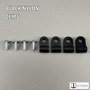Black Nylon Mini Helmet Facemask Clips