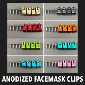 Custom Anodized Acrylic Mini Helmet Facemask Clips