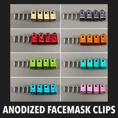Custom Anodized Acrylic Mini Helmet Facemask Clips