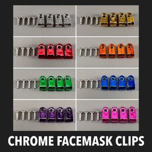 Custom Chrome Acrylic Mini Helmet Facemask Clips
