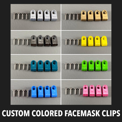 Custom Colored Acrylic Mini Helmet Facemask Clips