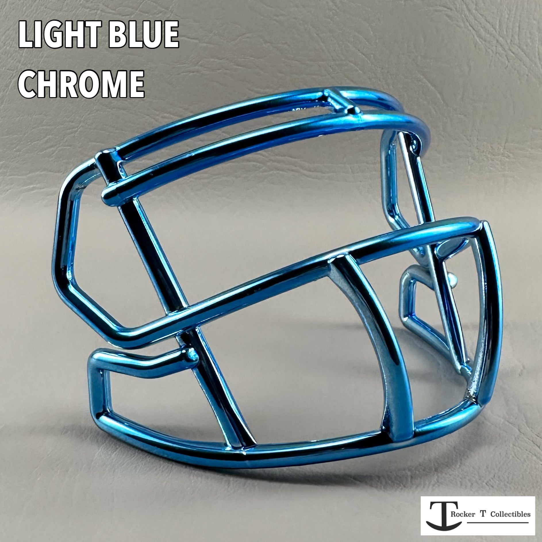 aqua blue football helmet Riddell Speed Mini Helmet Facemasks - Chrome Finish