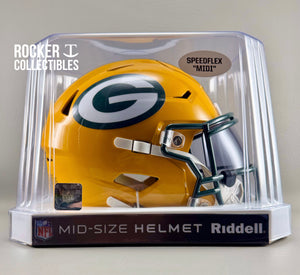 Green Bay Packers NFL Riddell SpeedFlex MIDI Helmet – Mid-Size Football Helmet (7.5")
