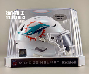 Miami Dolphins NFL Riddell SpeedFlex MIDI Helmet – Mid-Size Football Helmet (7.5")