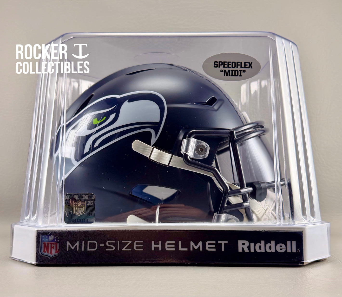 Seattle Seahawks NFL Riddell SpeedFlex MIDI Helmet – Mid-Size Football Helmet (7.5") **LAST ONE**