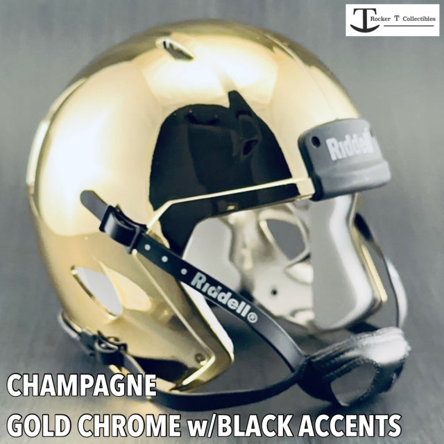 chrome football helmets for sale Mini Football Helmet Shells Speed Chrome Colors