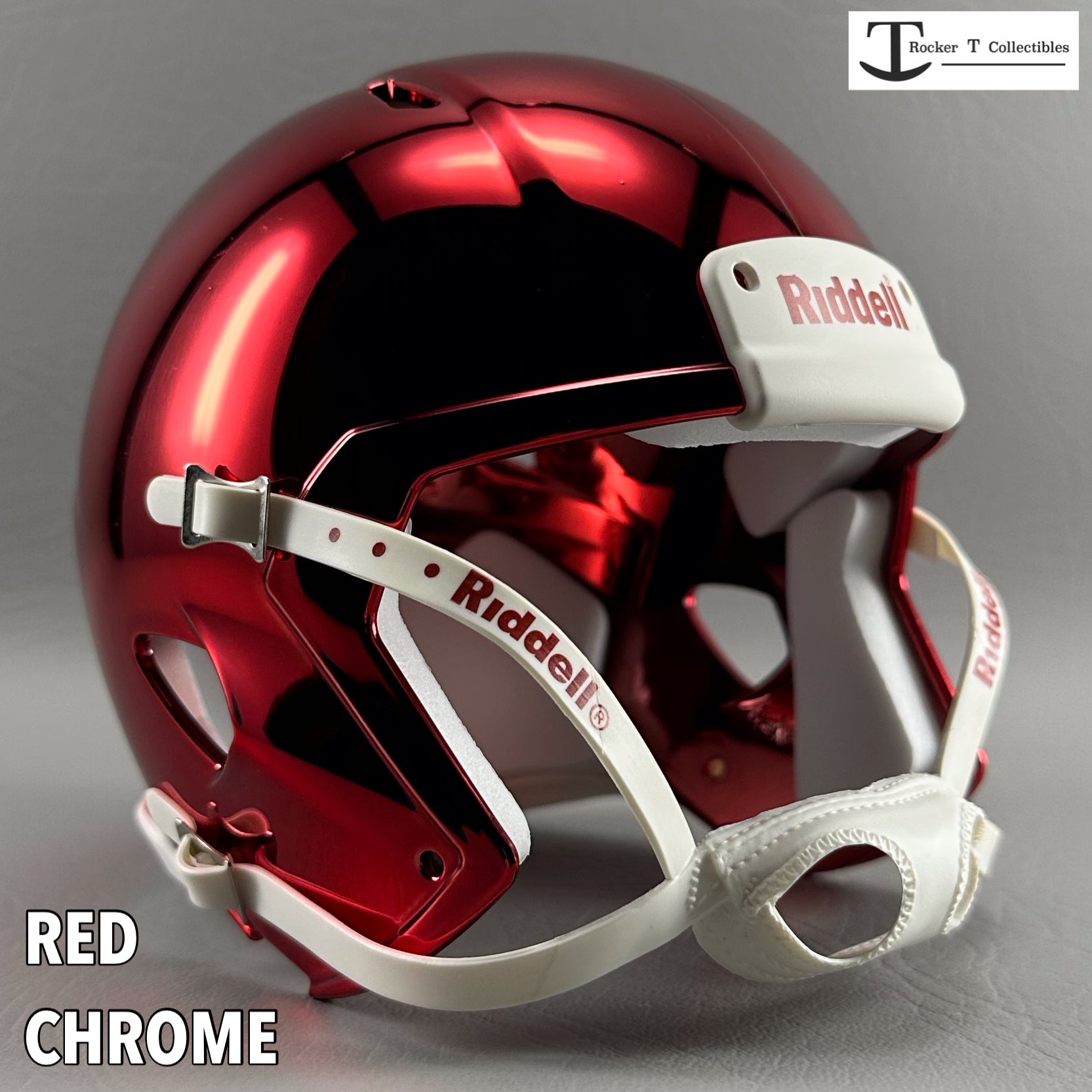 chrome mini football helmets Mini Football Helmet Shells (Speed Chrome Colors)