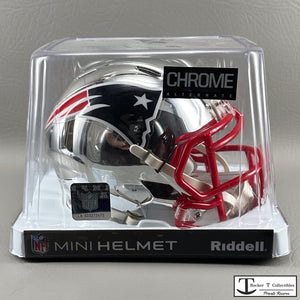 Riddell New England Patriots Chrome Speed Mini Helmet