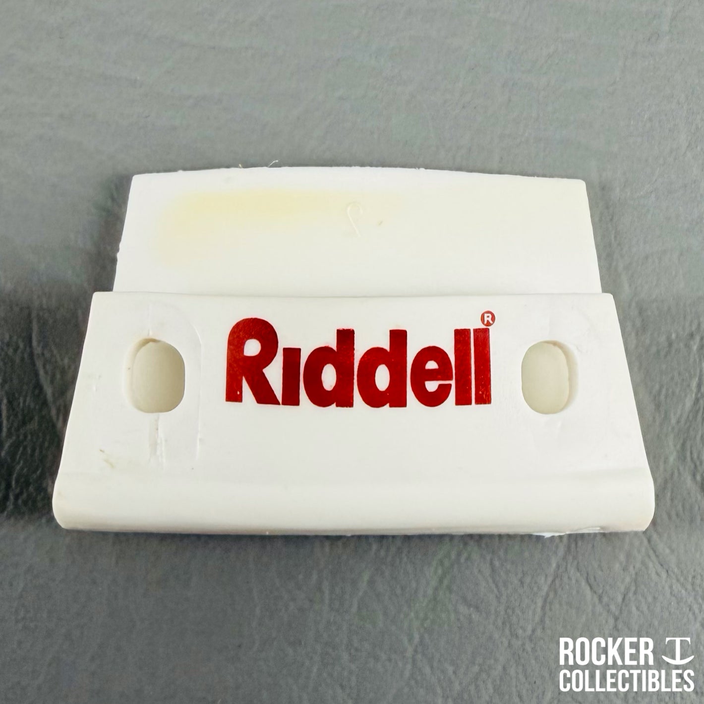 Riddell VSR4 White Mini Helmet Front Bumper– Classic Rounded Riddell Logo