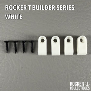 Rocker T Builder Series - White Mini Helmet Facemask Clips