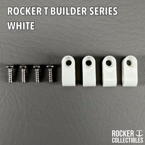 Rocker T Builder Series - White Mini Helmet Facemask Clips