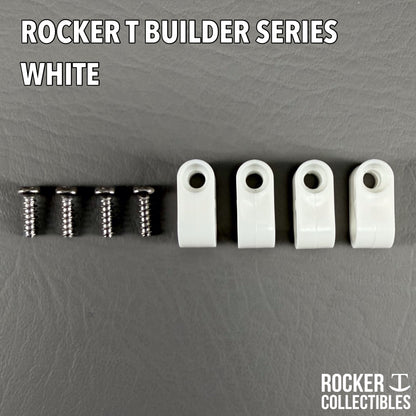 Rocker T Builder Series - White Mini Helmet Facemask Clips