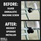 Rocker T Custom Black Metal Mid Size Helmet Visor Clip Hardware