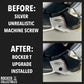 Rocker T Custom Black Mid Size Helmet Chinstrap Hardware
