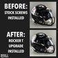 Rocker T Custom Black Mid Size Helmet Facemask Clip Hardware