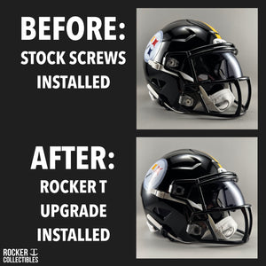 Rocker T Custom Black Mid Size Helmet Facemask Clip Hardware