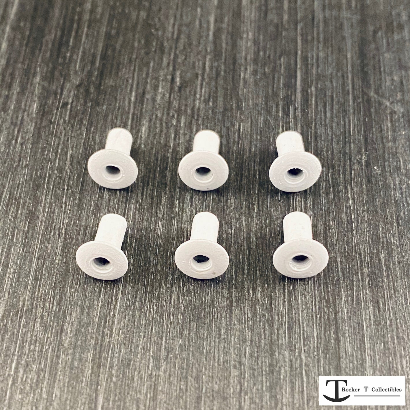 Rocker T Custom White Jaw Pad Area Rivets Package
