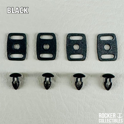 Rocker T Custom Mini Helmet Chinstrap Buckles w/Universal Mounting Pins
