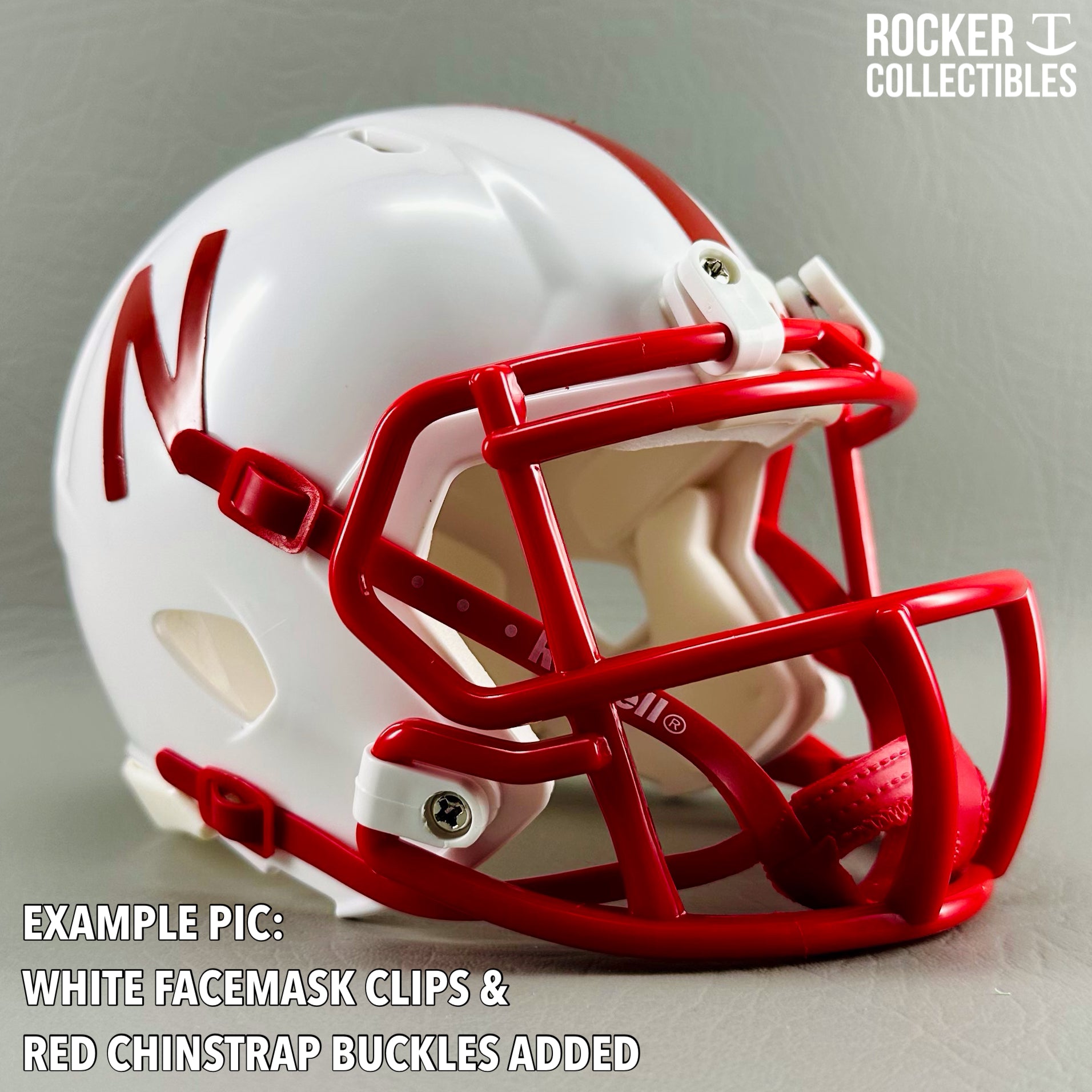 custom collecatable football helmets Rocker T Modern Chinstrap Buckles for Riddell Mini Helmets
