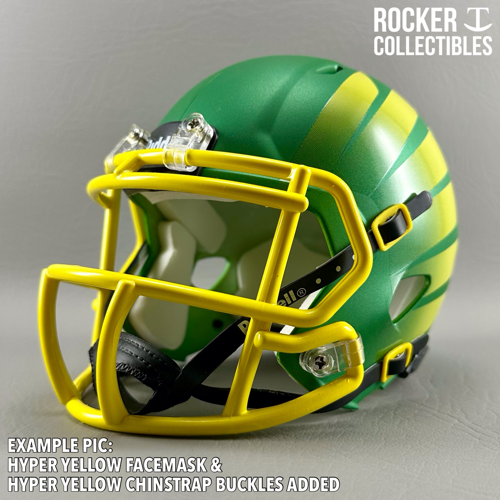 custom collecatable football helmets Rocker T Modern Chinstrap Buckles for Riddell Mini Helmets
