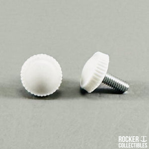Rocker T Custom White Mid Size Helmet Visor Clip Hardware