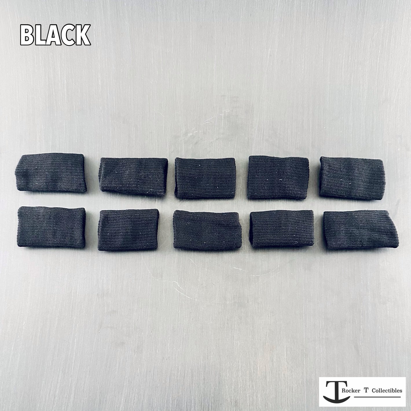 Rocker T Black "Bulk Buy" Mini Helmet Chinstrap Pads