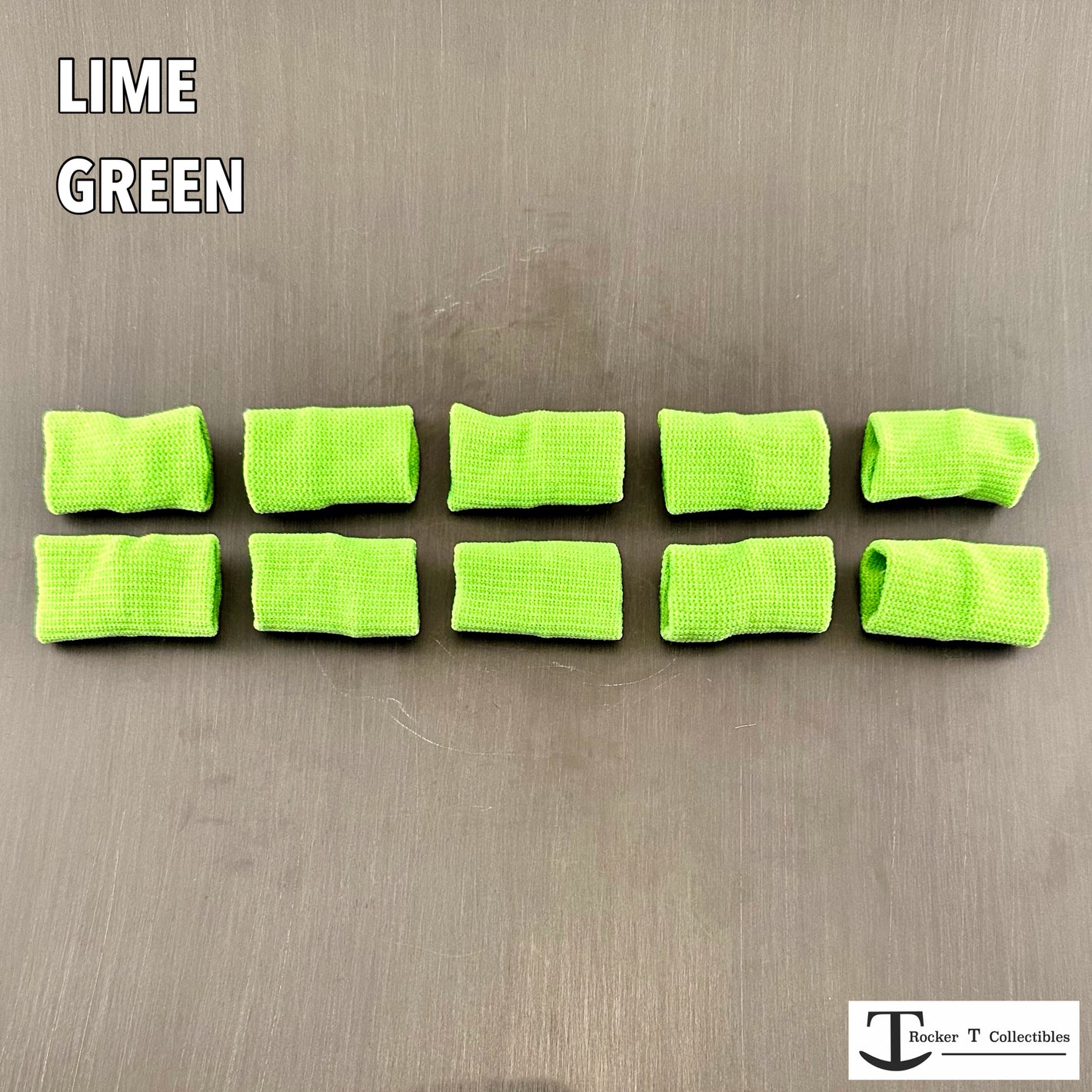 Rocker T Lime Green "Bulk Buy" Mini Helmet Chinstrap Pads