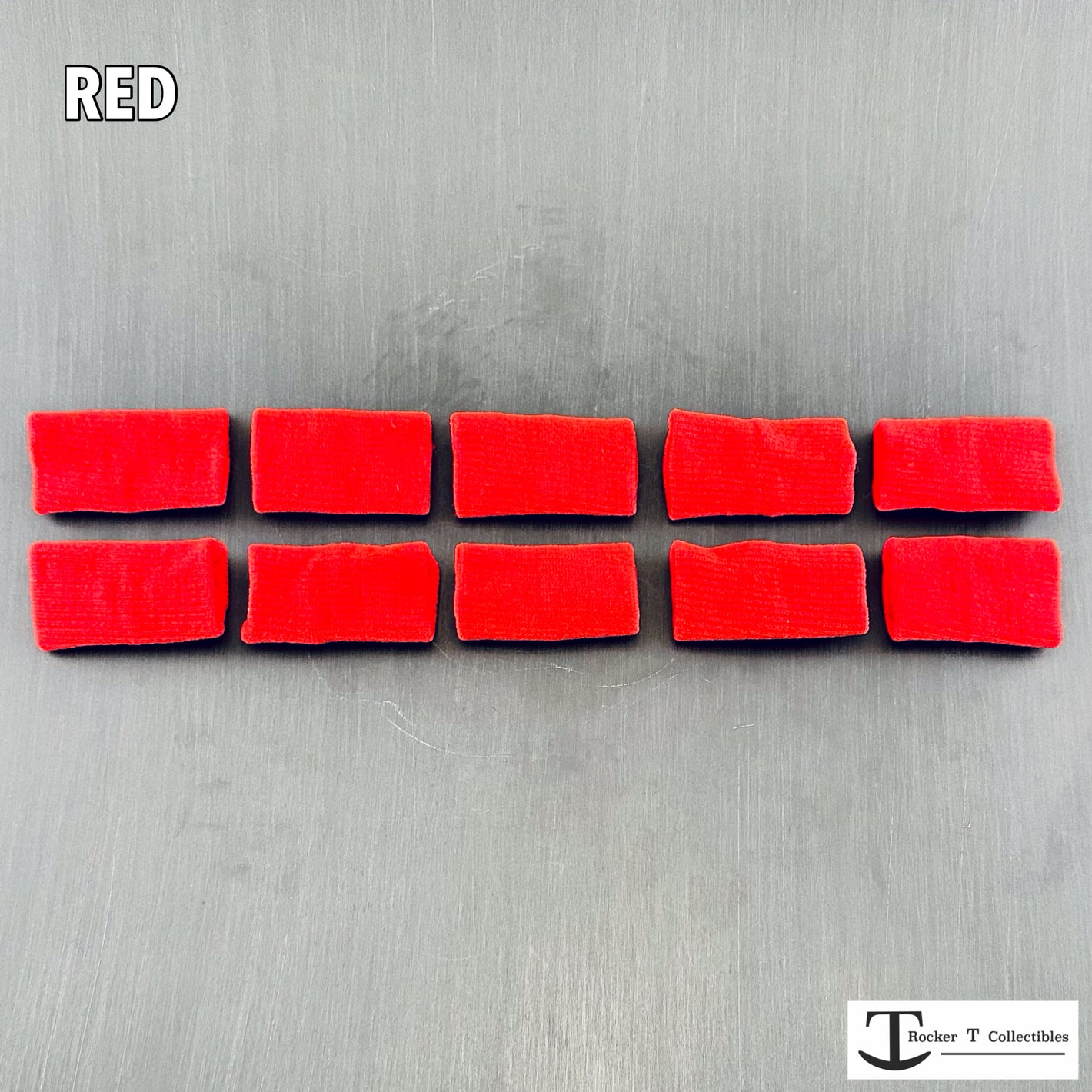 Rocker T Red "Bulk Buy" Mini Helmet Chinstrap Pads