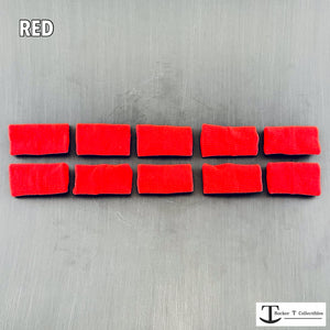 Rocker T Red "Bulk Buy" Mini Helmet Chinstrap Pads