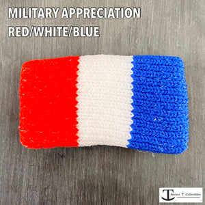 Rocker T Red/White/Blue Mini Helmet Chinstrap Pad