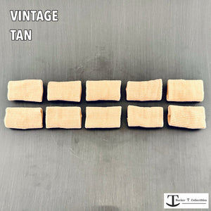 Rocker T Vintage Tan "Bulk Buy" Mini Helmet Chinstrap Pads