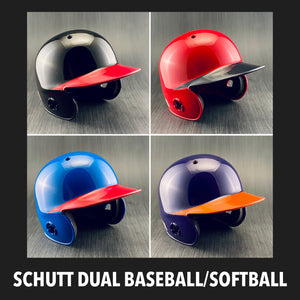 Schutt Mini Dual Colored Baseball/Softball Batting Helmets