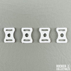 Schutt White Plastic Mini Helmet Chinstrap Buckles