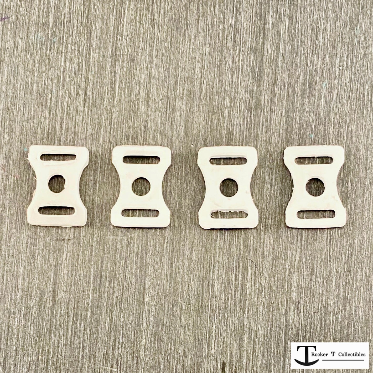 Schutt White Plastic Mini Helmet Chinstrap Buckles