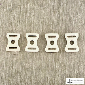 Schutt White Plastic Mini Helmet Chinstrap Buckles