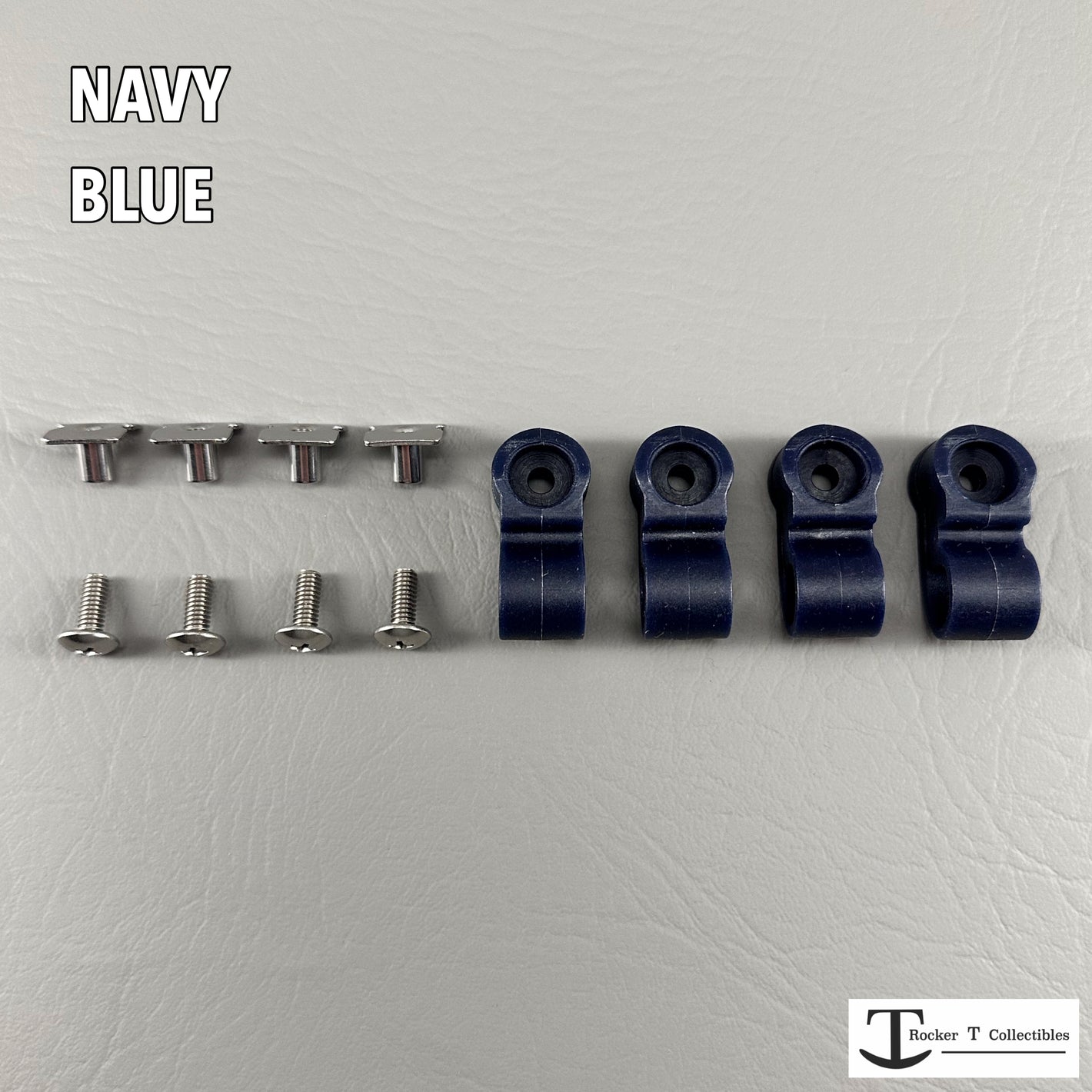 Throwback Full Size Helmet Navy Blue Facemask Clips