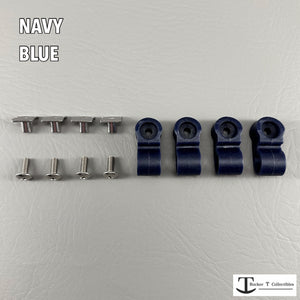 Throwback Full Size Helmet Navy Blue Facemask Clips
