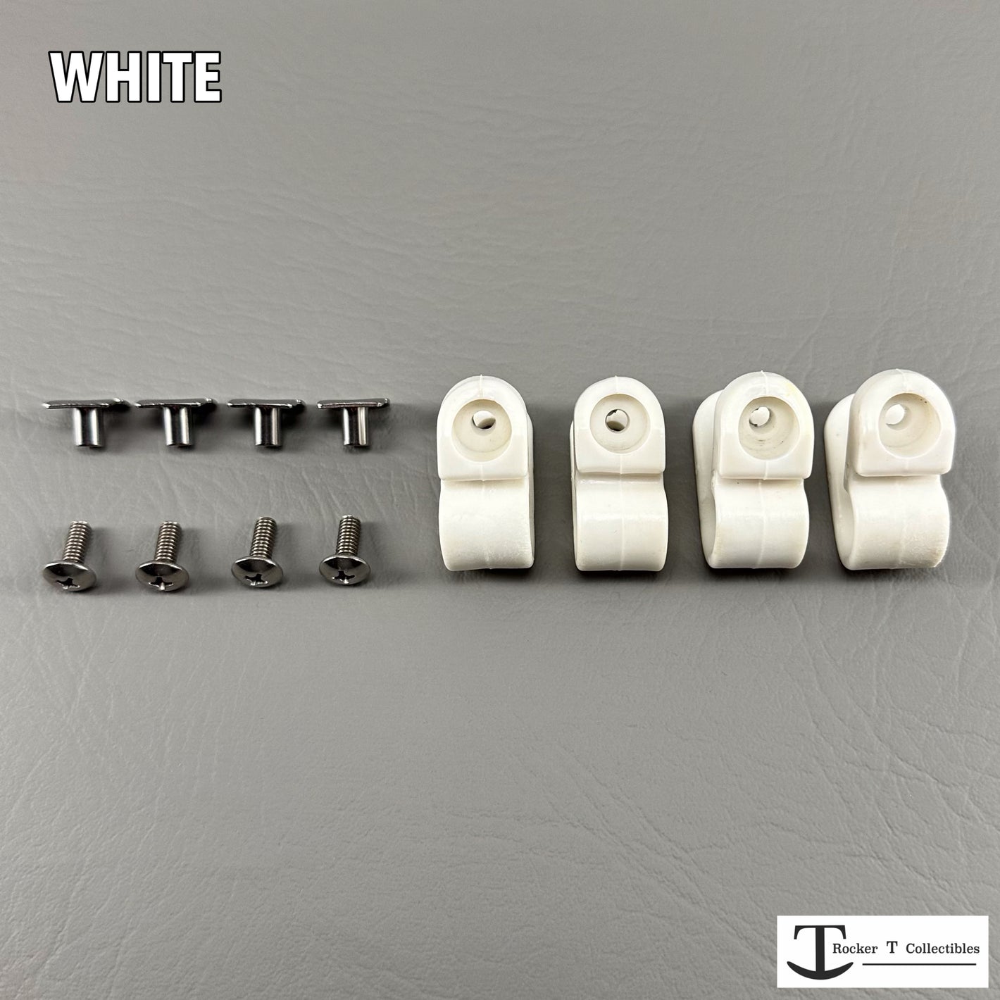 Throwback Full Size Helmet White Facemask Clips