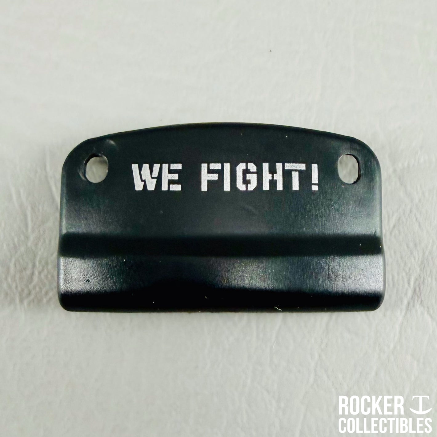 Riddell Speed Mini Helmet Front Bumper – “WE FIGHT!” (Black)