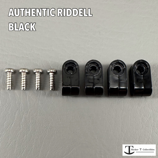 Authentic Riddell "ECLIPSE" Black Mini Helmet Facemask Clips w/Black Screws