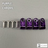 Custom Purple Chrome Acrylic Mini Helmet Facemask Clips